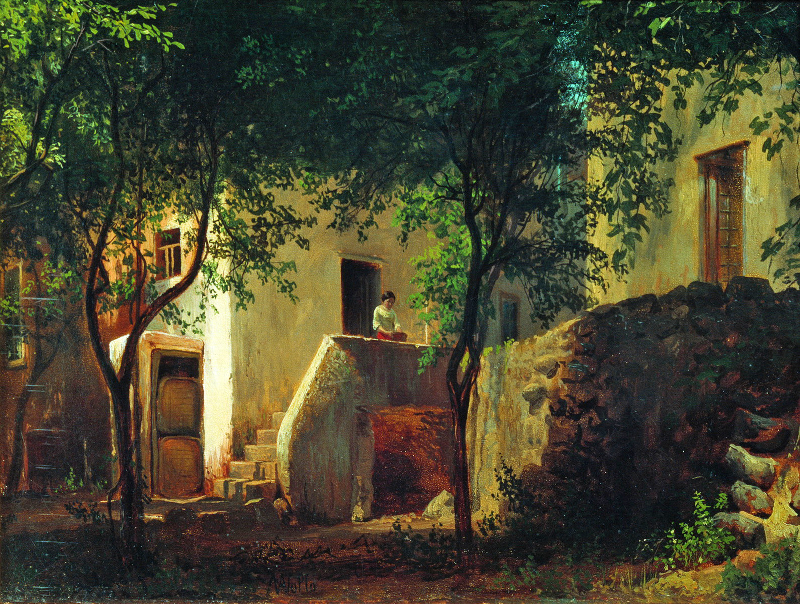 italian courtyard